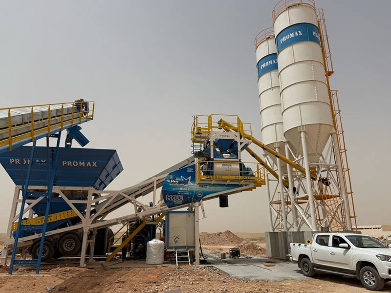 100m³/h Mobile Concrete Batching Plant